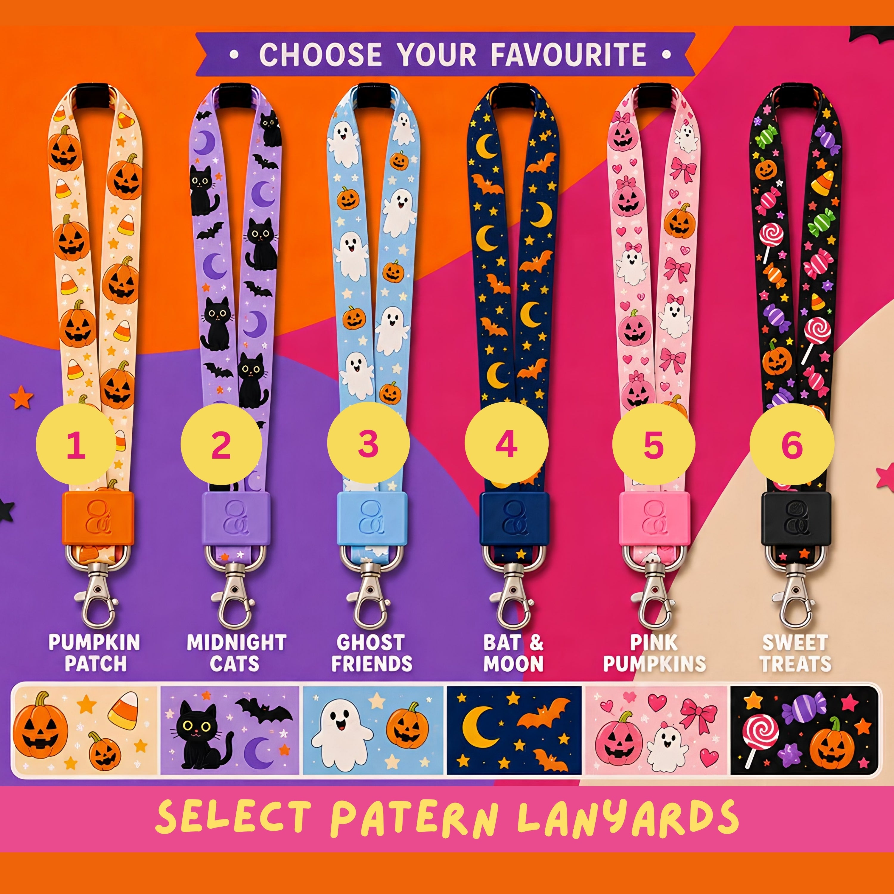 HALOWEEN Lanyard, Custom Name Badge, Teacher Gift