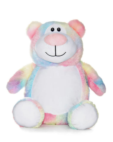 Personalised Teddy Bear - Pastel Rainbow Bear