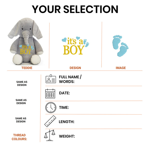 IT'S A BOY Elephant