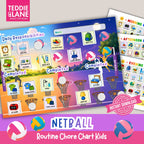 Digital Downloads Netball Routine Chart