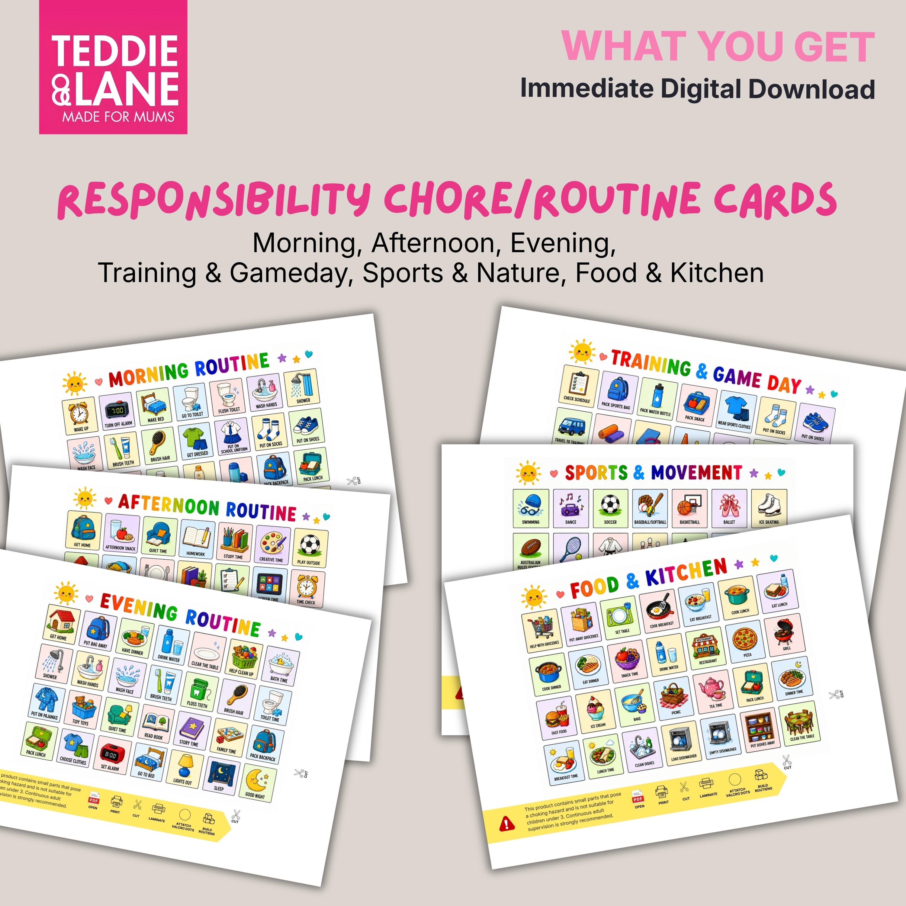 Digital Downloads Basketball Routine Chart