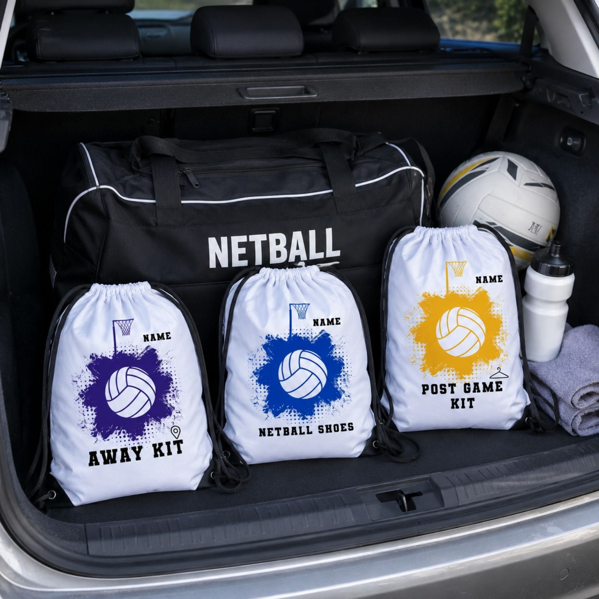 Netball Kit Drawstring Bags