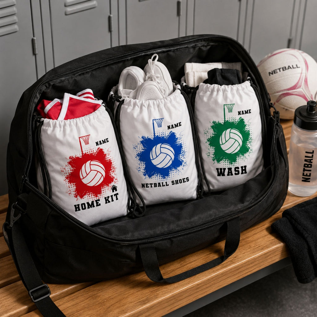 Netball Kit Drawstring Bags