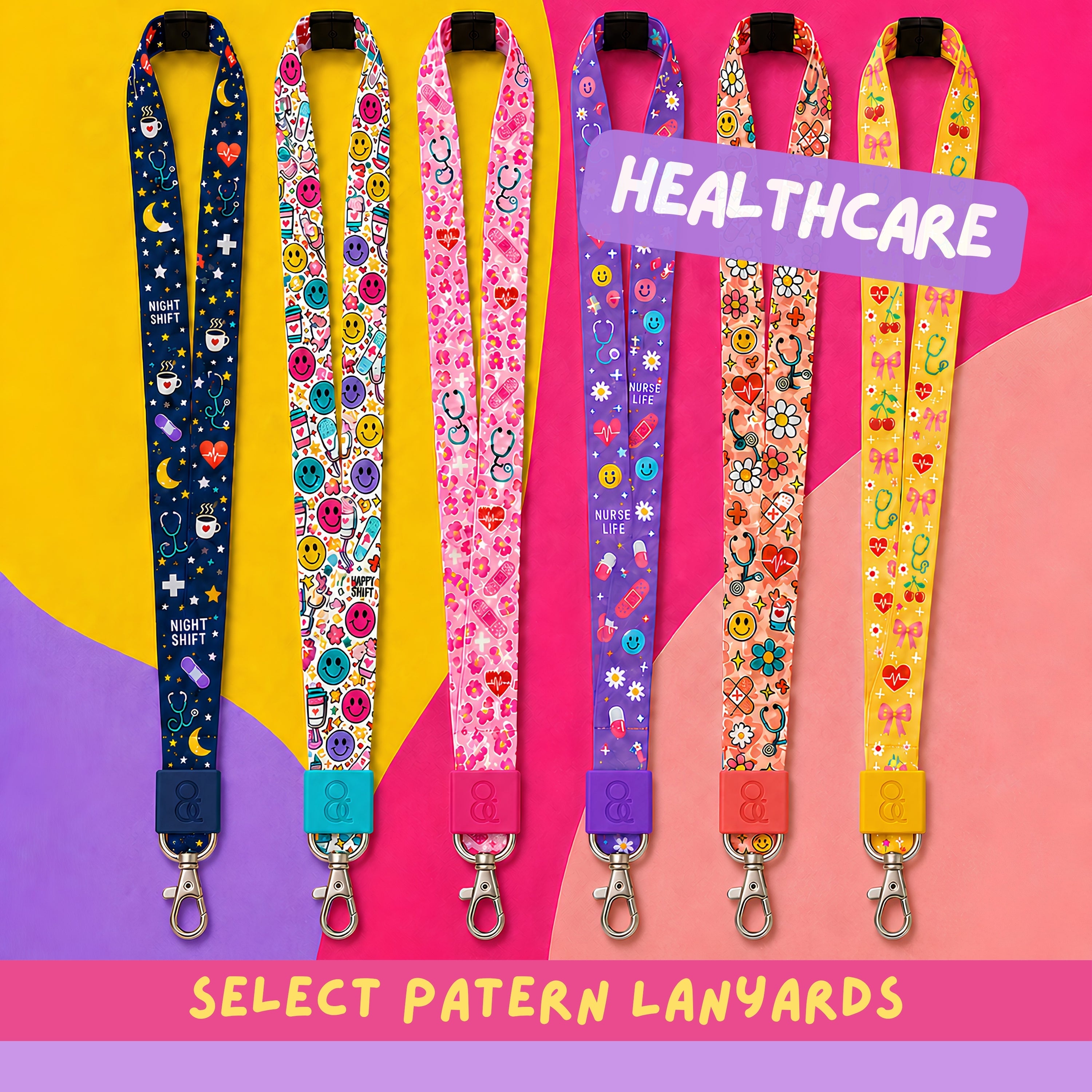 Custom Healthcare Lanyard, Custom Name Badge, Teacher Gift (Neck/Wristlet)
