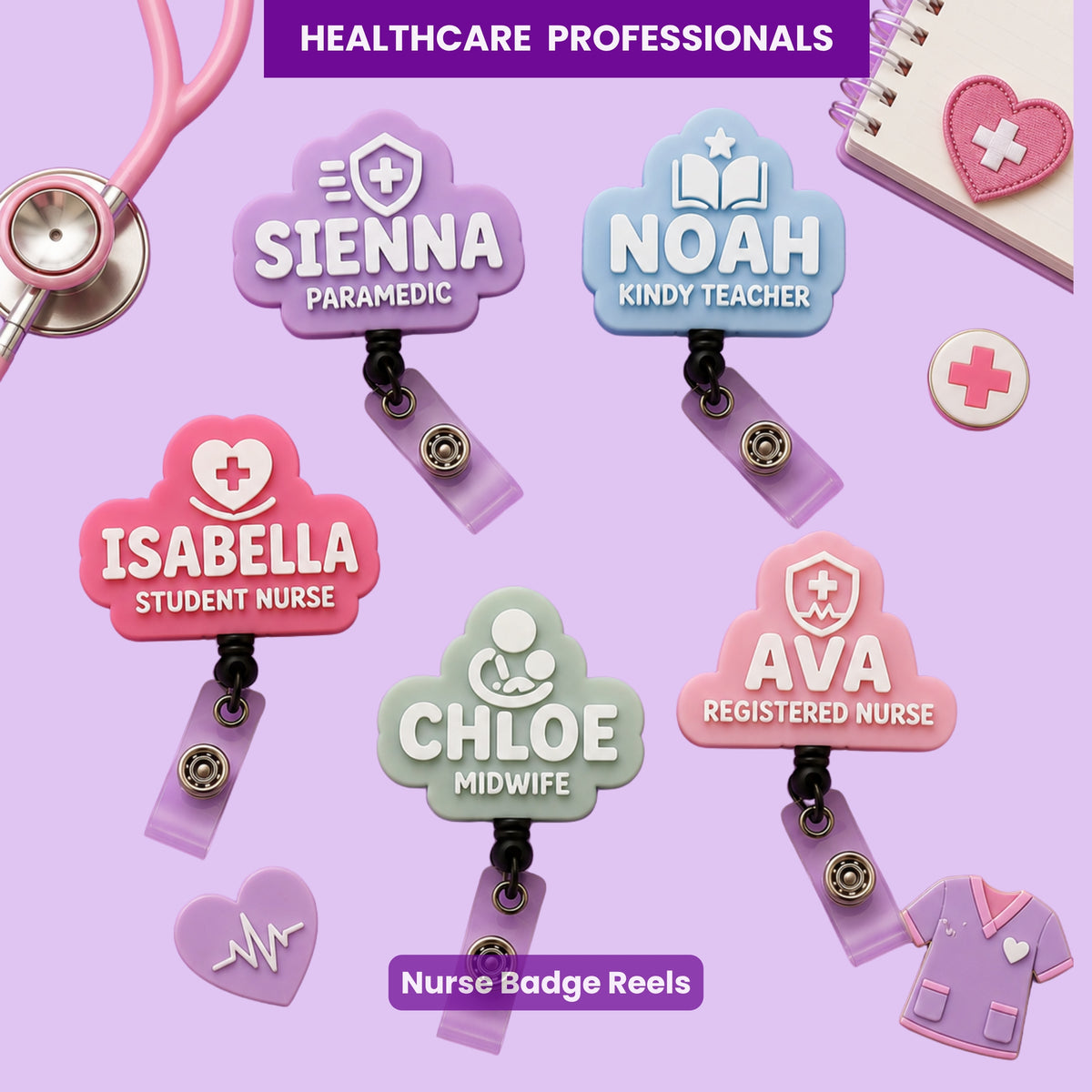 NURSE Badge Reel | Custom ID Holder
