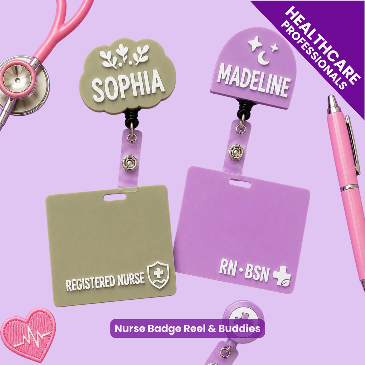 Nurse Name Badge Reel & Buddie