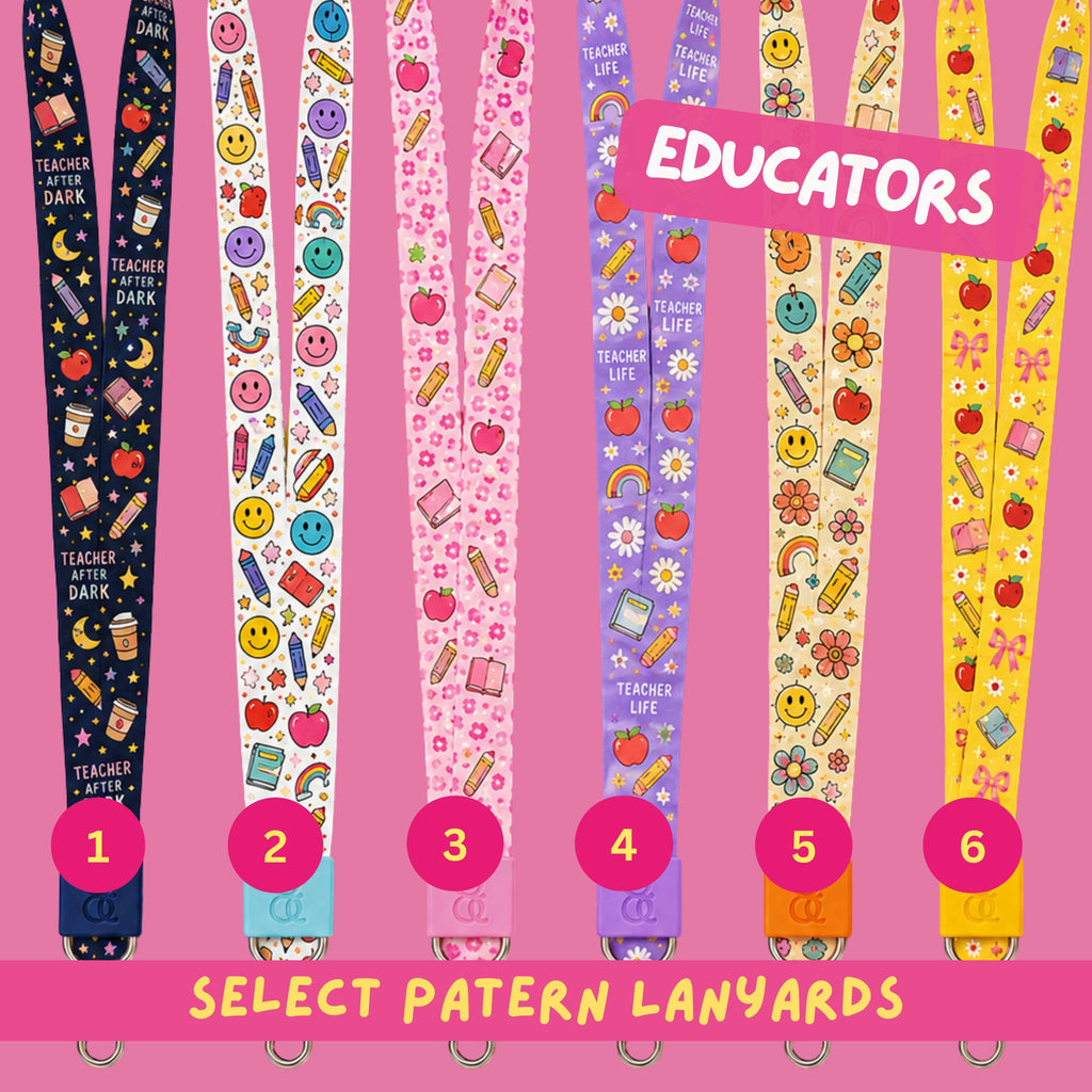 Personalized Educator Lanyard, Custom Name Badge, Teacher Gift (Neck/Wristlet)