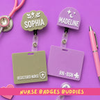 Personalised Name Badge Reel – Custom ID Holder for Nurses, Educators, Midwives