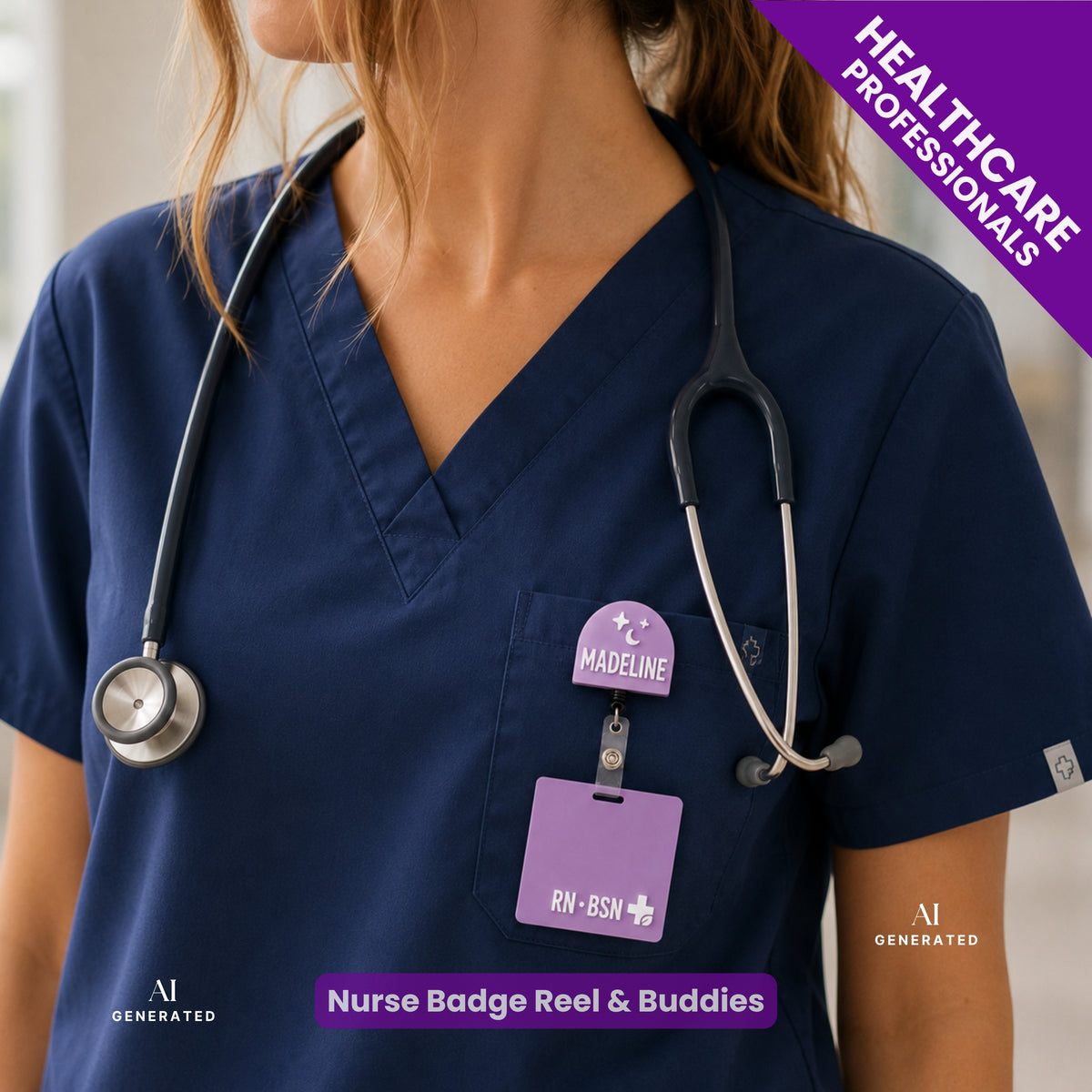 Nurse Name Badge Reel & Buddie