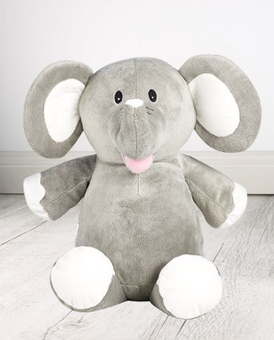 Personalised Teddy Bear -Grey Elephant Cubbie - Teddie & Lane