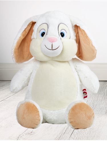 Personalised Teddy Bear - EASTER White Bunny Cubbie - Teddie & Lane