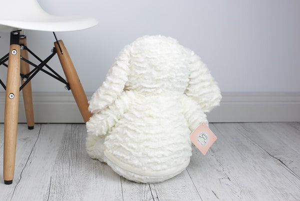 Personalised Teddy Bear - EASTER White Bunny Cubbie - Teddie & Lane