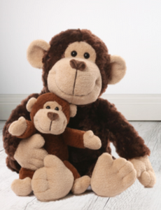 Personalised Teddy -  Mummy & Me Monkey 35cm - Teddie & Lane