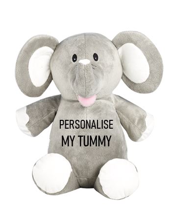 Personalised Teddy Bear -Grey Elephant Cubbie