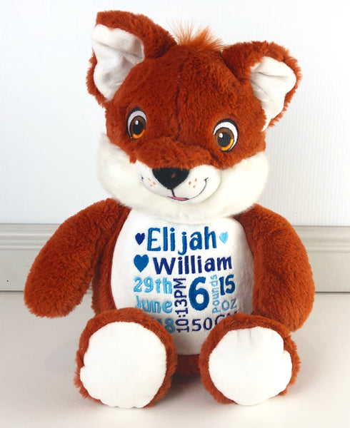 Personalised Teddy Bear - Fox did it - Teddie & Lane