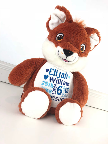 Personalised Teddy Bear - Fox did it - Teddie & Lane
