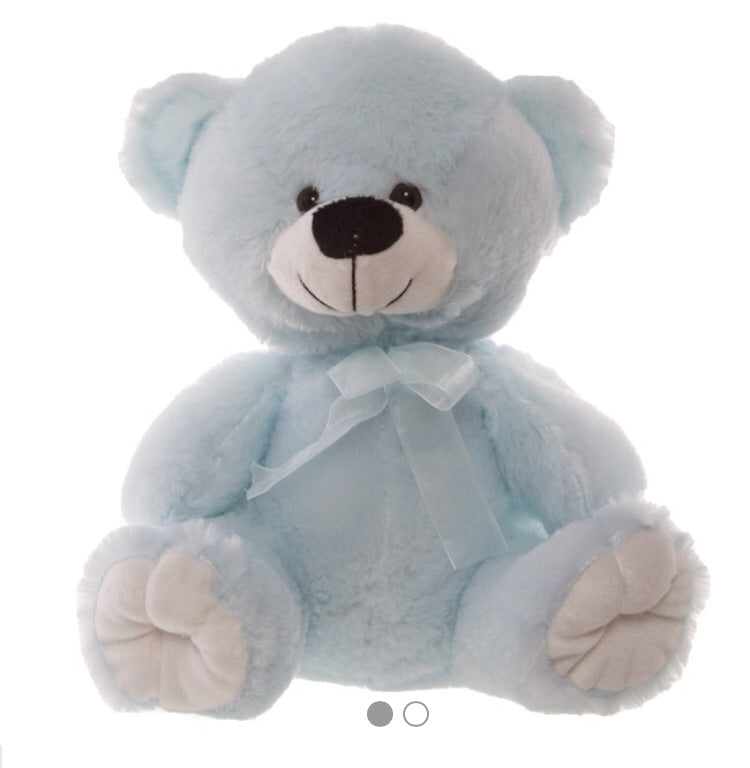 Personalised Teddie -Alvin Relay Teddy Bear Blue -  w/Knits 40cm - Teddie & Lane