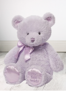 My First Teddy Lavender Teddy w/Knits 46cm - Teddie & Lane